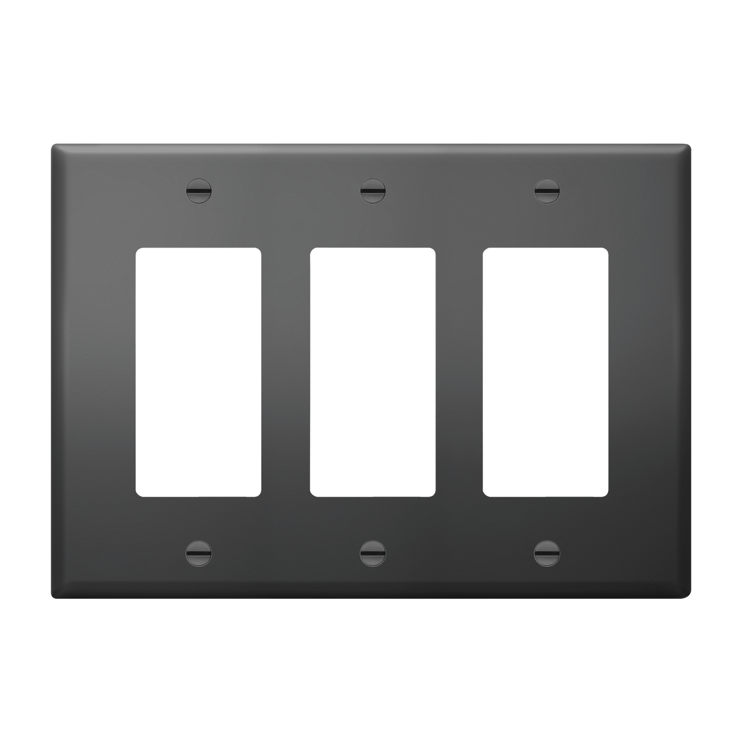 Decorator Wall Plate, Cover Plate for decorator switch or outlet, Polycarbonate Thermoplastic Wall Plate, 3-Gang, Mid-Size