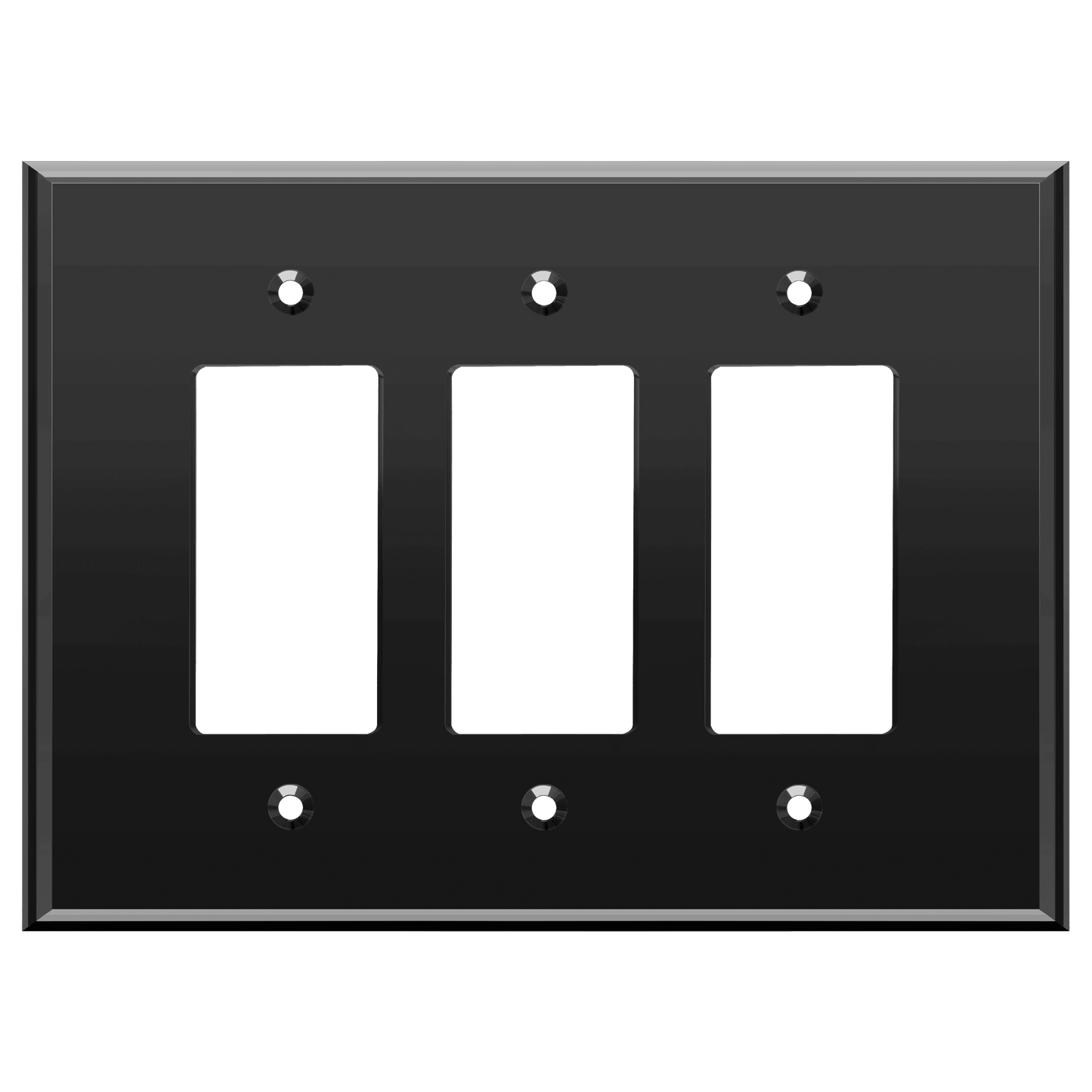 Oversized Acrylic Mirrored Decorator Wall Plate, Reflective Cover Plate for decorator switch or outlet, Plexiglass Wall Plate, 3-Gang