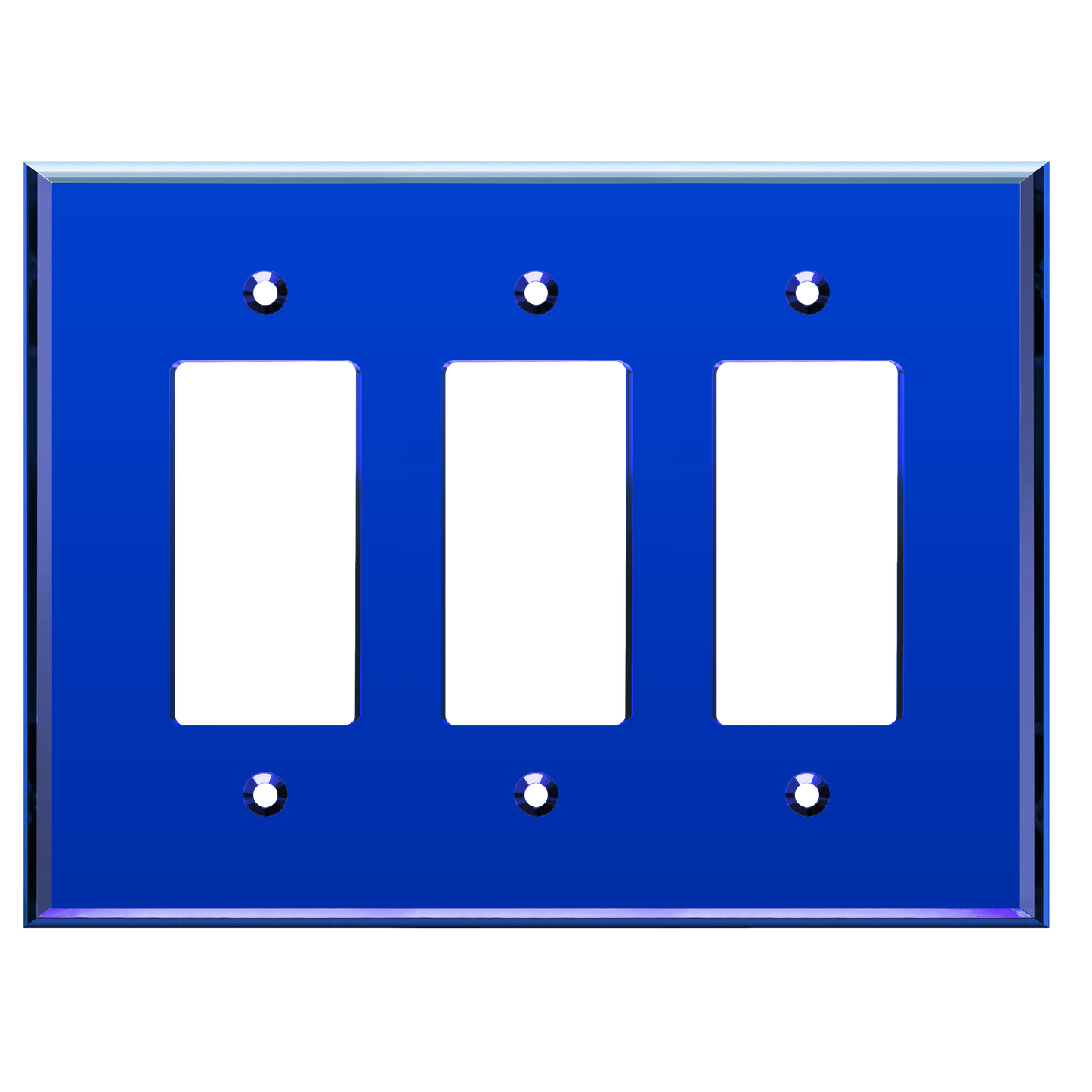 Oversized Acrylic Mirrored Decorator Wall Plate, Reflective Cover Plate for decorator switch or outlet, Plexiglass Wall Plate, 3-Gang