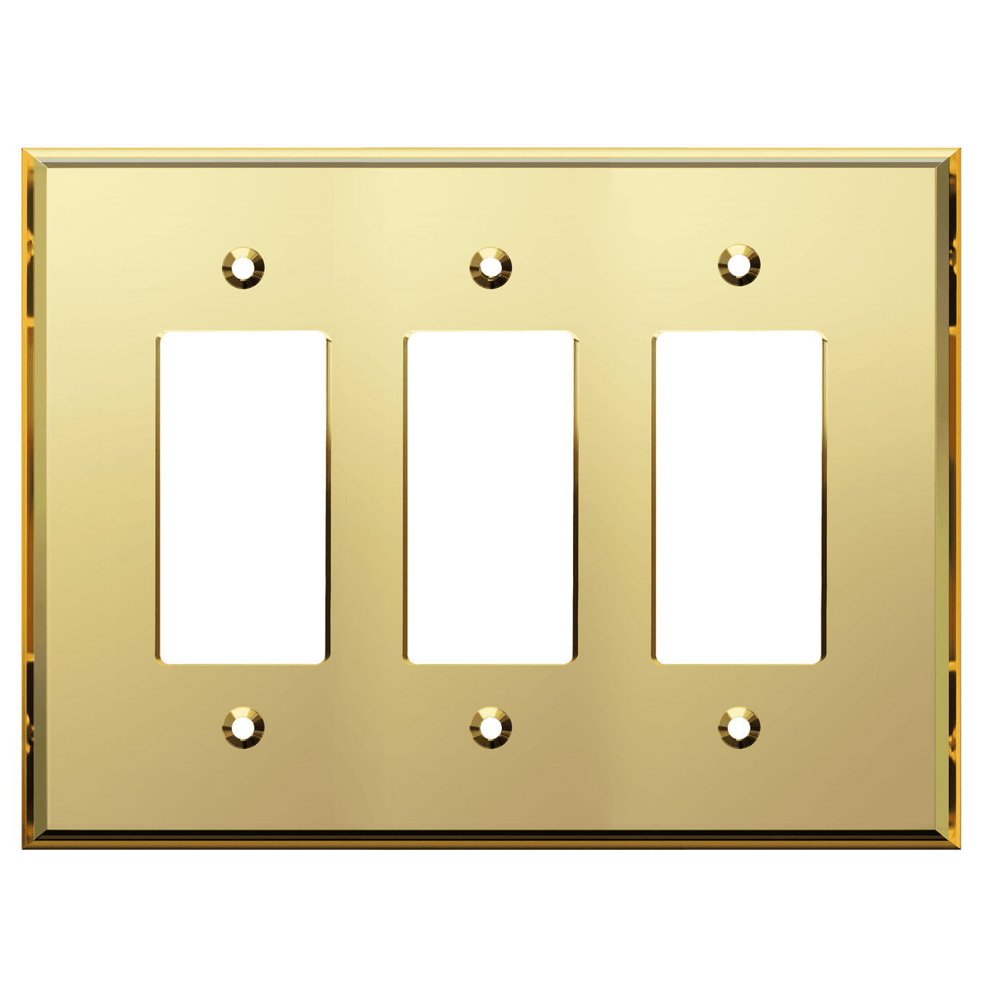 Oversized Acrylic Mirrored Decorator Wall Plate, Reflective Cover Plate for decorator switch or outlet, Plexiglass Wall Plate, 3-Gang