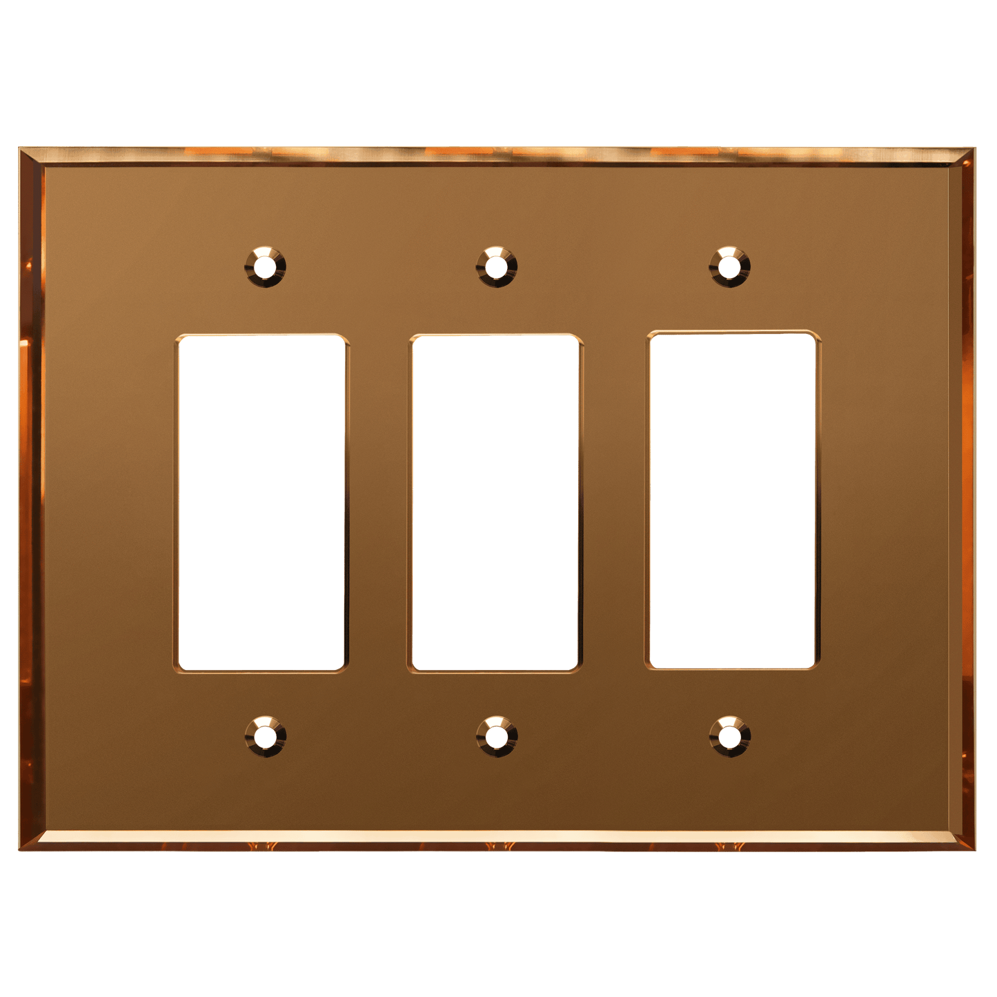 Oversized Acrylic Mirrored Decorator Wall Plate, Reflective Cover Plate for decorator switch or outlet, Plexiglass Wall Plate, 3-Gang