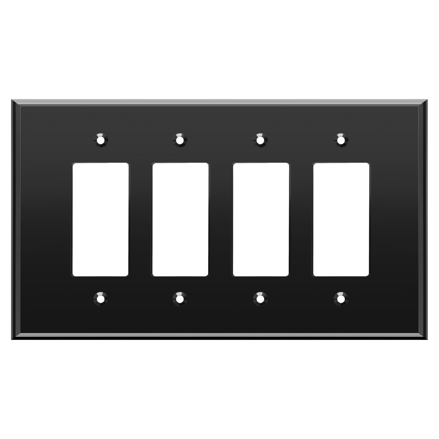 Oversized Acrylic Mirrored Decorator Wall Plate, Reflective Cover Plate for decorator switch or outlet, Plexiglass Wall Plate, 4-Gang