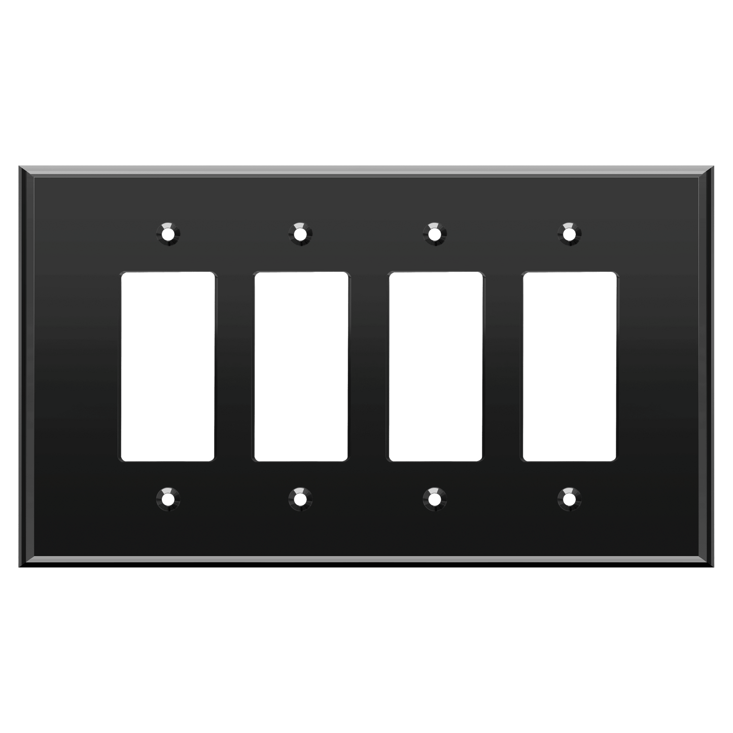Oversized Acrylic Mirrored Decorator Wall Plate, Reflective Cover Plate for decorator switch or outlet, Plexiglass Wall Plate, 4-Gang
