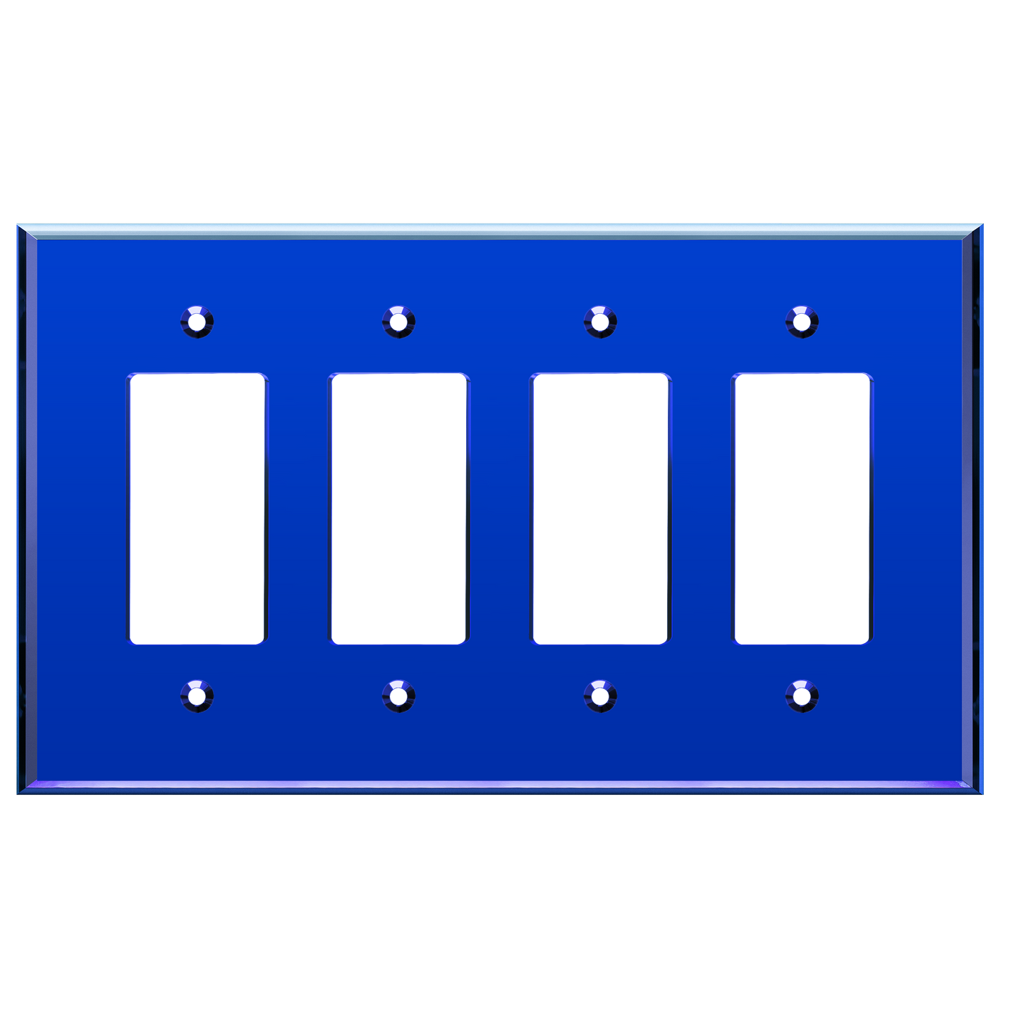Oversized Acrylic Mirrored Decorator Wall Plate, Reflective Cover Plate for decorator switch or outlet, Plexiglass Wall Plate, 4-Gang