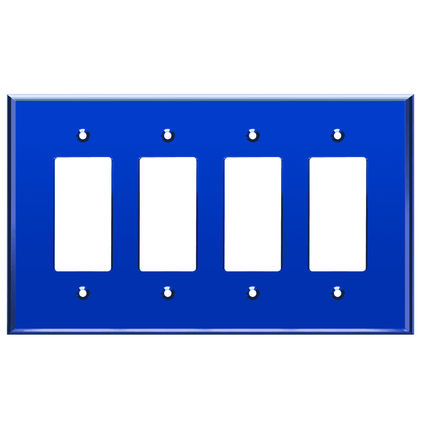 Oversized Acrylic Mirrored Decorator Wall Plate, Reflective Cover Plate for decorator switch or outlet, Plexiglass Wall Plate, 4-Gang