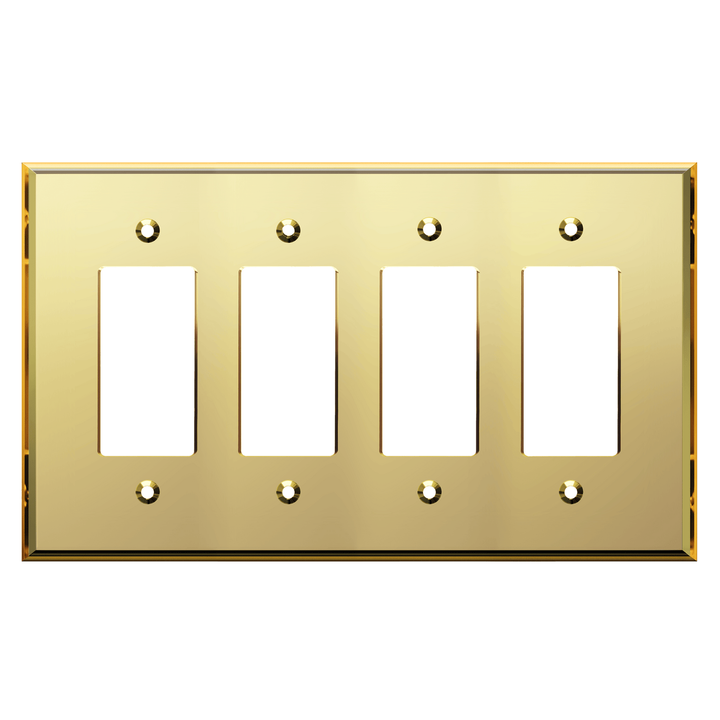 Oversized Acrylic Mirrored Decorator Wall Plate, Reflective Cover Plate for decorator switch or outlet, Plexiglass Wall Plate, 4-Gang
