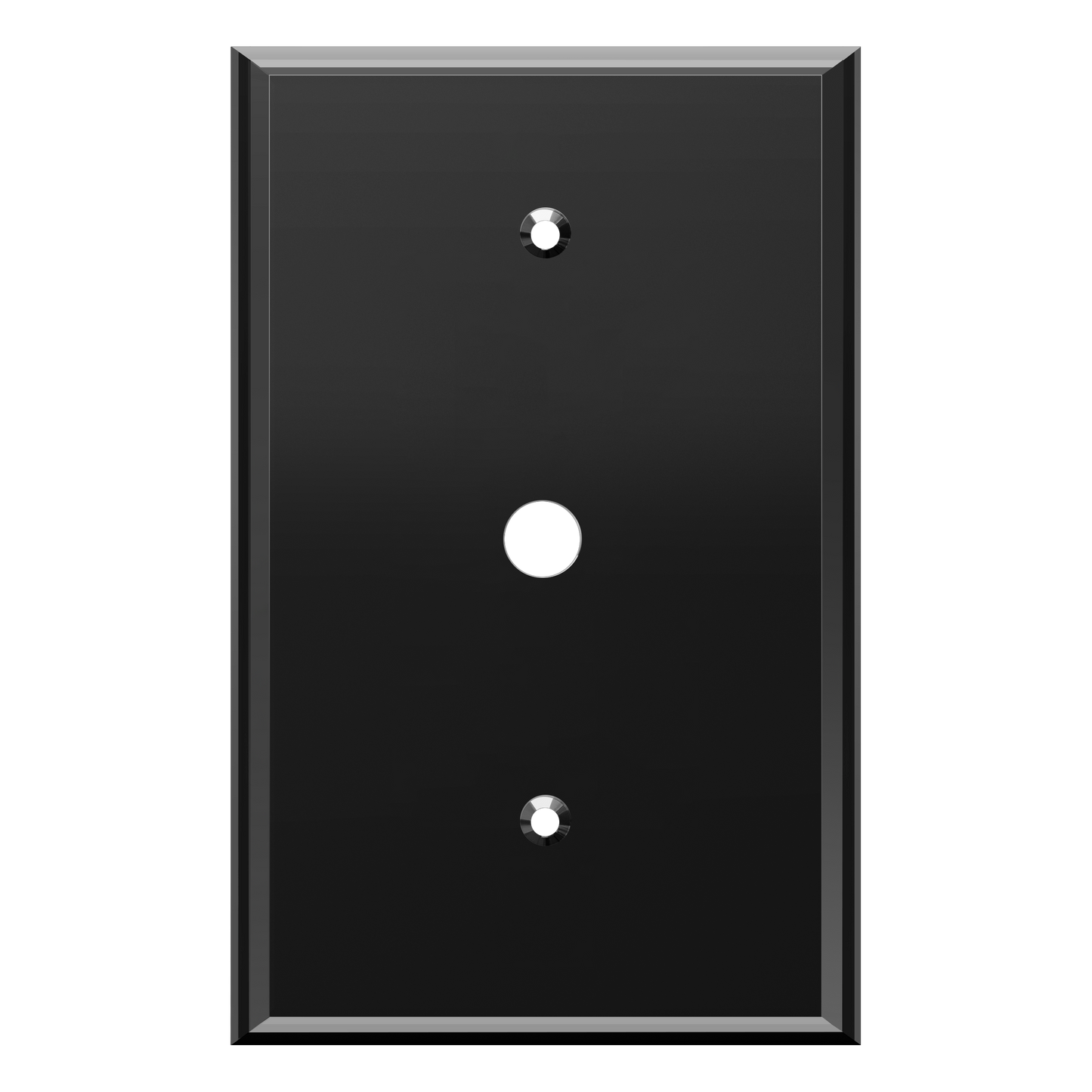 Reflective Acrylic 0.406" Diameter Hole Cable Wall Plate, Reflective Cover Plate for Phone Cable, Plexiglass Wall Plate, Oversized, 1-Gang
