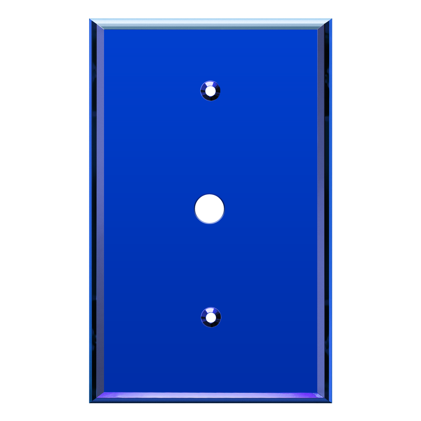 Reflective Acrylic 0.406" Diameter Hole Cable Wall Plate, Reflective Cover Plate for Phone Cable, Plexiglass Wall Plate, Oversized, 1-Gang