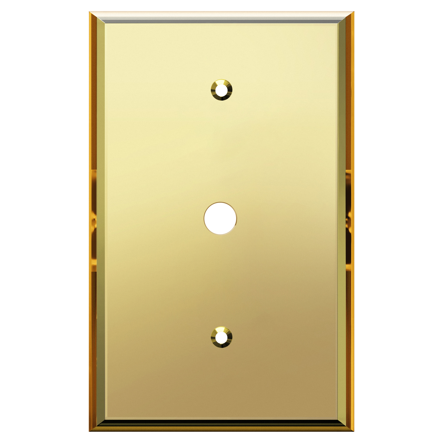 Reflective Acrylic 0.406" Diameter Hole Cable Wall Plate, Reflective Cover Plate for Phone Cable, Plexiglass Wall Plate, Oversized, 1-Gang