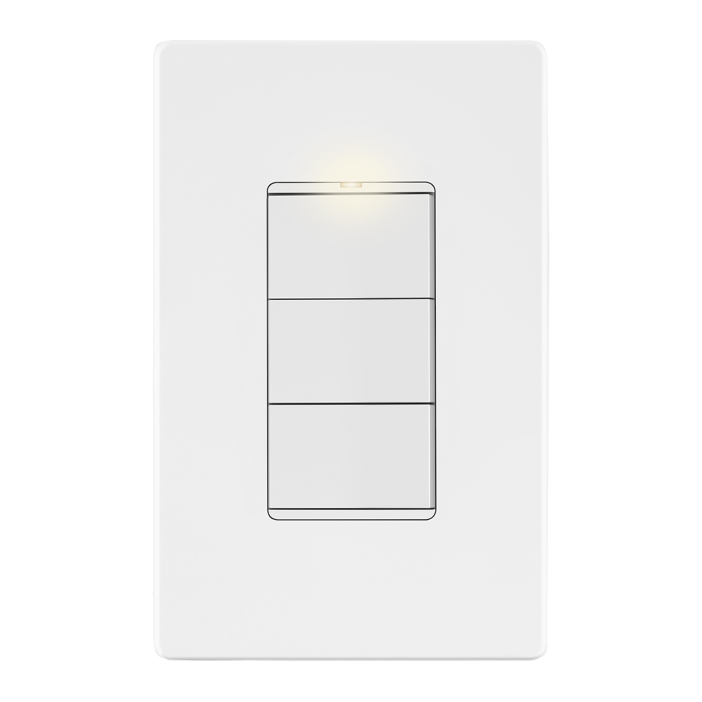 Decorator Combination 15A Triple Rocker Light Switch, Single-Pole, Built-in LED Locator