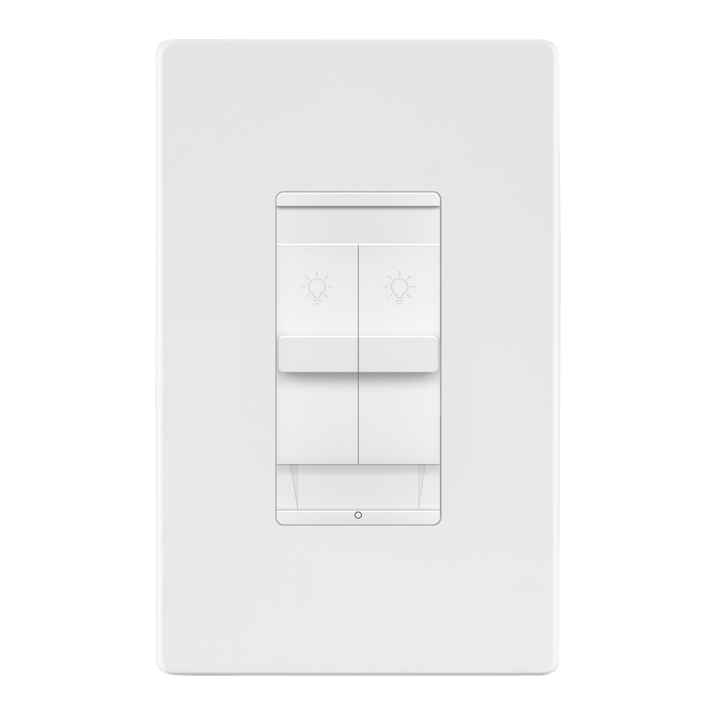Combination Dual LED Dimmer Light Switch, Single-Pole, No Neutral Required, Wall Plate Included