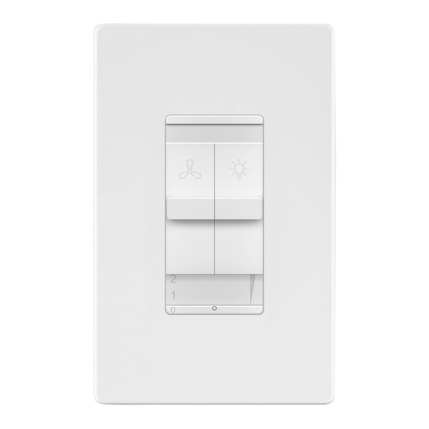 Decorator Combination LED Dimmer Light Switch and 3-Speed Fan Control, Single-Pole, No Neutral Required, Wall Plate Included