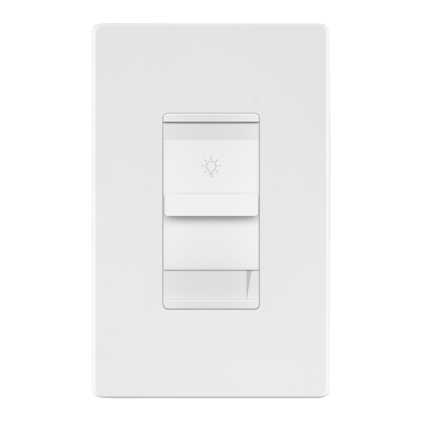 Decorator Dimmer Light Switch, Single-Pole, 200W LED/CFL, No Neutral Required, Wall Plate Included