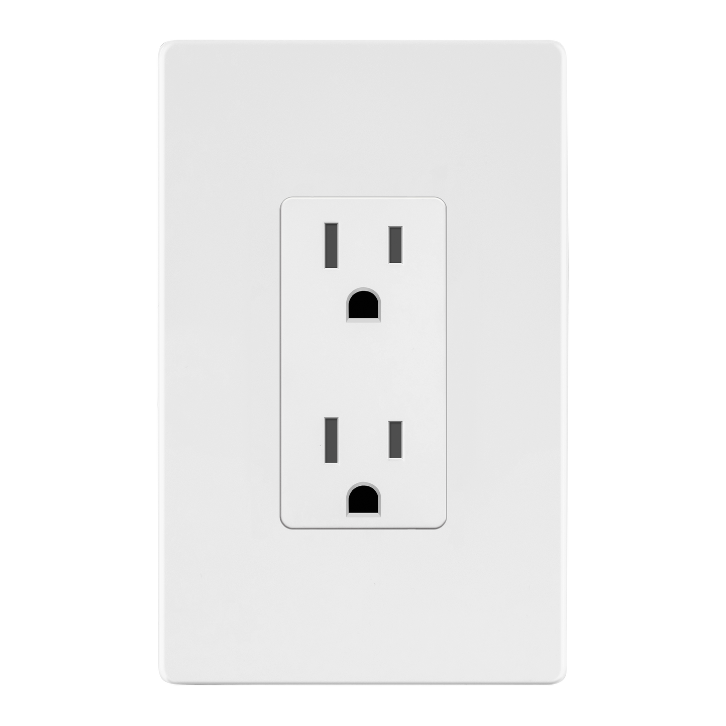 Decorator 15A Tamper-Resistant Outlet with Interchangeable Face Cover, Child Safe Tamper-Resistant Wall Outlet, Self Grounding