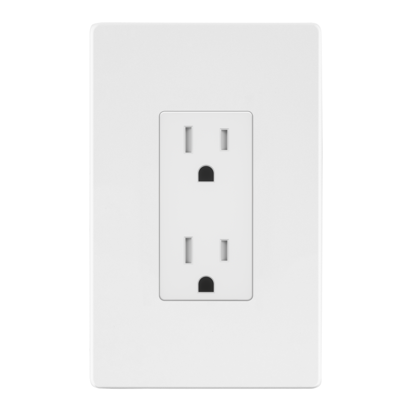 15A Duplex Tamper-Resistant Decorator Receptacle, Child Safe Tamper-Resistant Wall Outlet, Self-Grounding