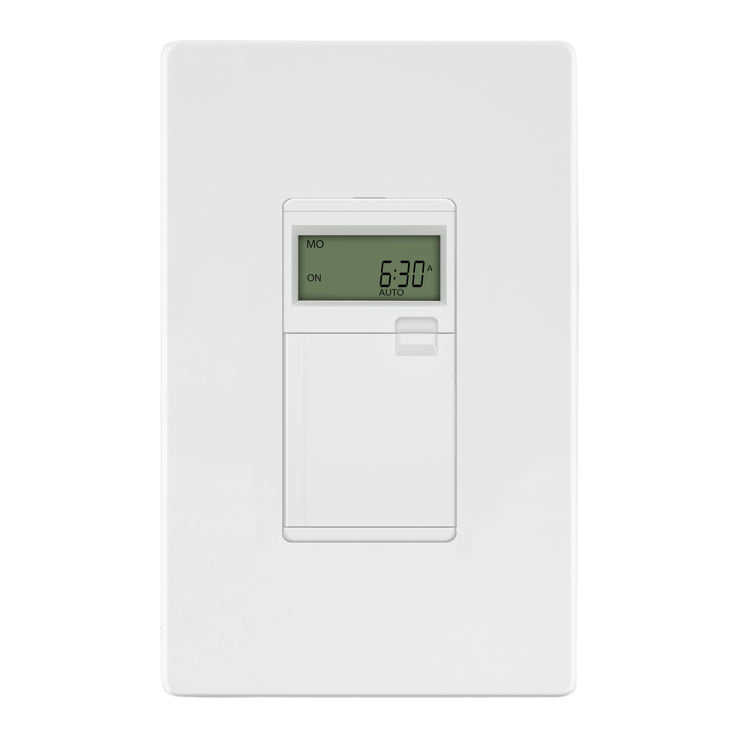 7-Day Programmable Digital Timer Switch, No Neutral Required, Ground Required, Manual Override and Random Mode, Wall Plate Included