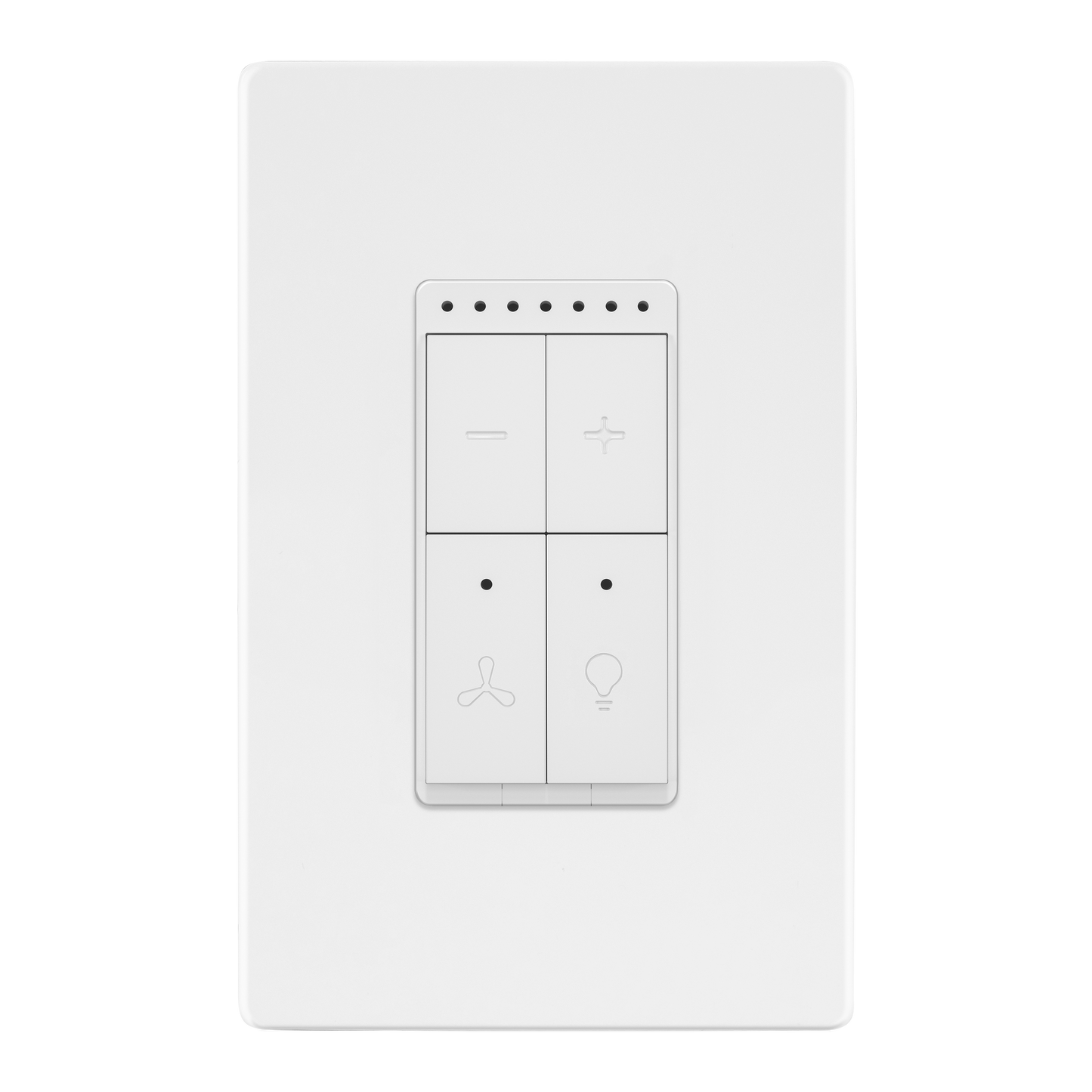 Wi-Fi Combination Dimmer and 4-Speed Fan Control Switch, Wireless Home Automation, Wi-Fi Control, Single-Pole, Wall Plate Included